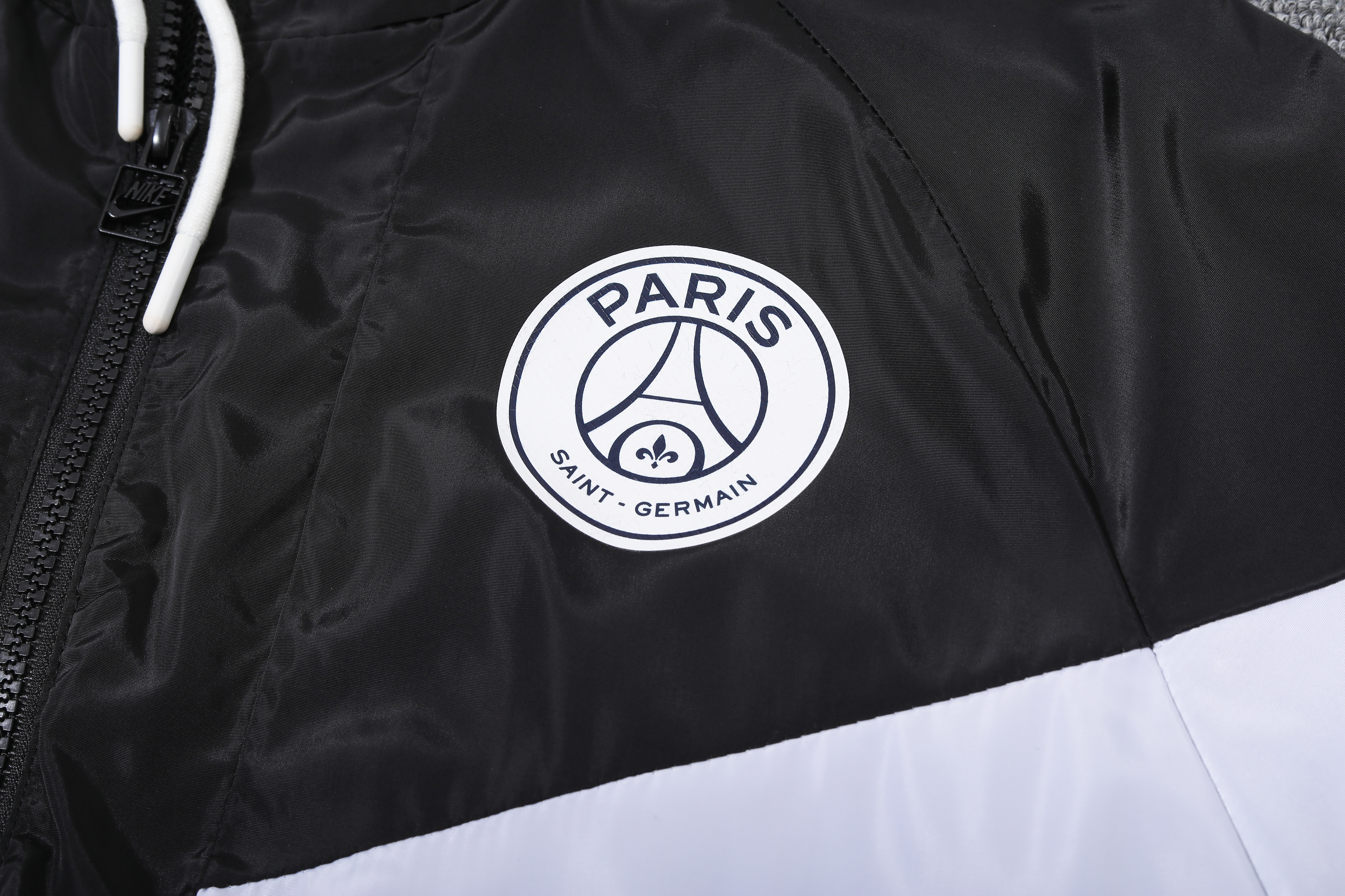 2023 PSG Player Hooded Windbreaker S-XXL/2023巴黎黑色球员版防风衣
