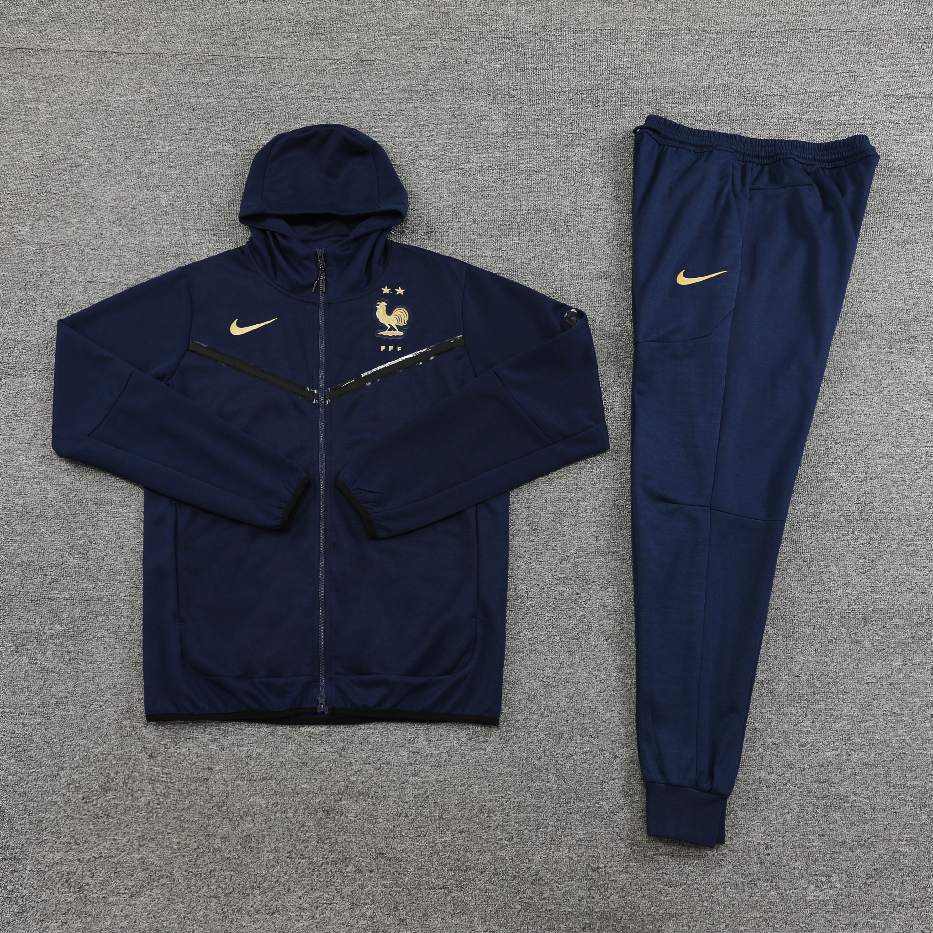 2023 France Jacket Hooded Tracksuit /23法国02宝蓝夹克帽衫套装