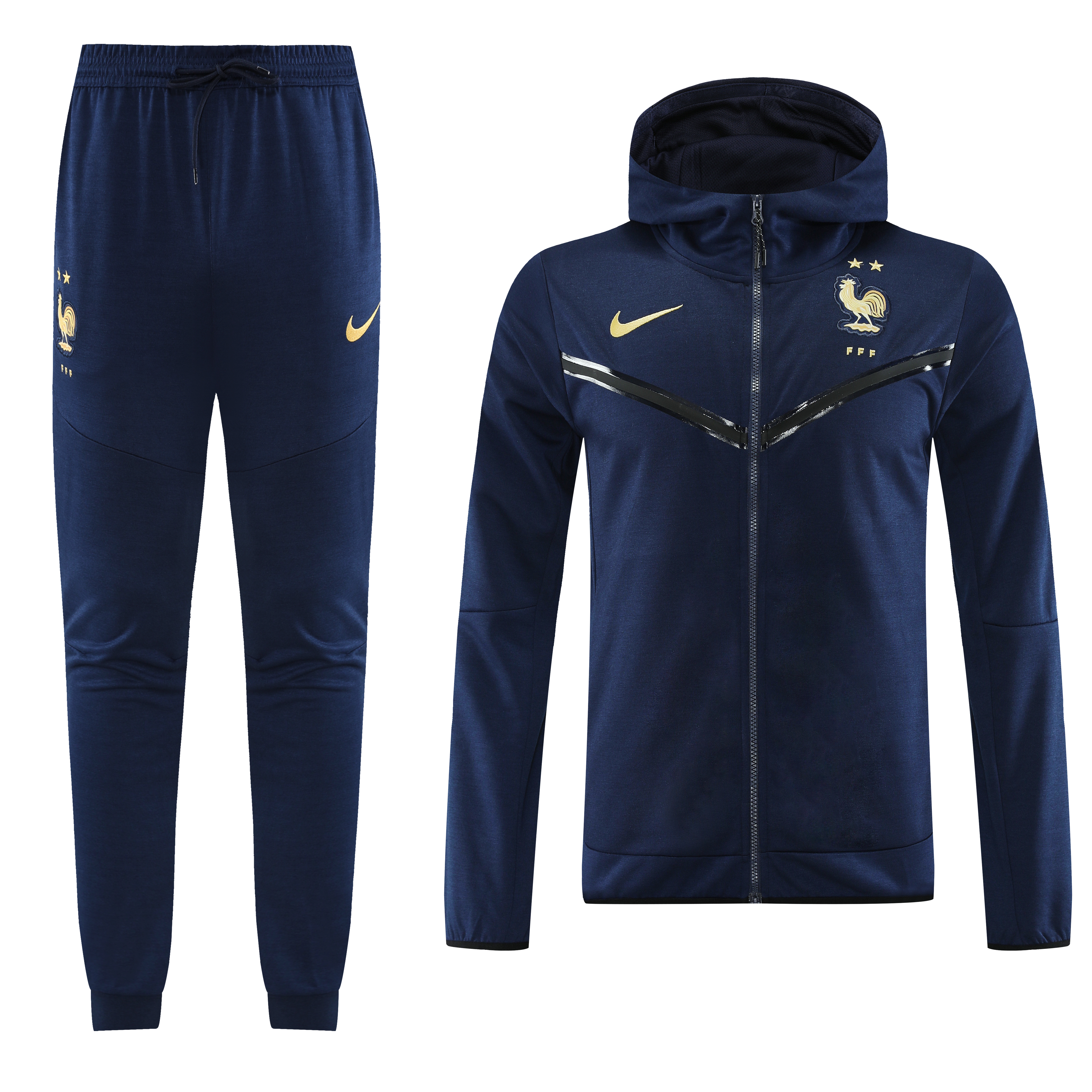 2023 France Jacket Hooded Tracksuit /23法国02宝蓝夹克帽衫套装
