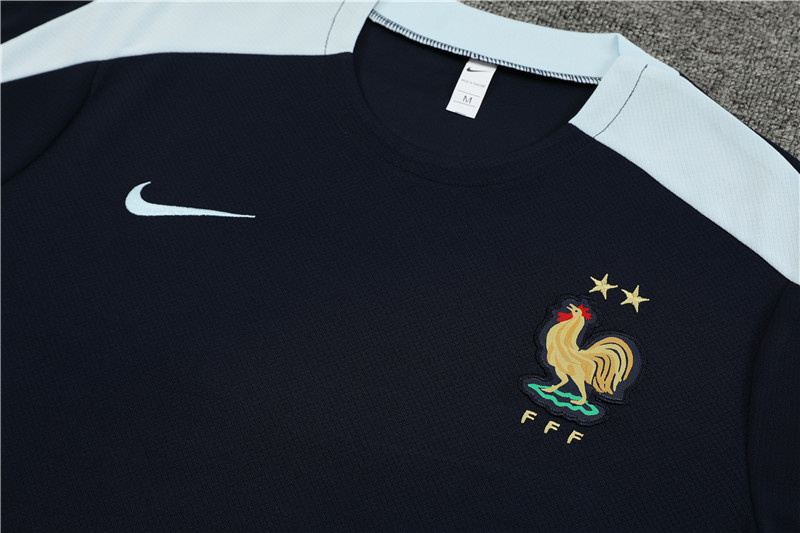 24-25 France Short Sleeve Training Suit/24-25短袖训练服法国宝蓝色