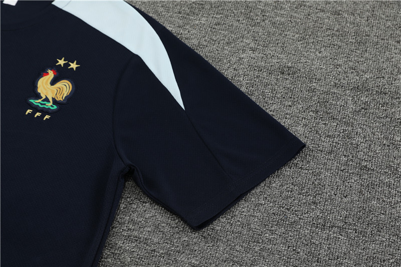 24-25 France Short Sleeve Training Suit/24-25短袖训练服法国宝蓝色