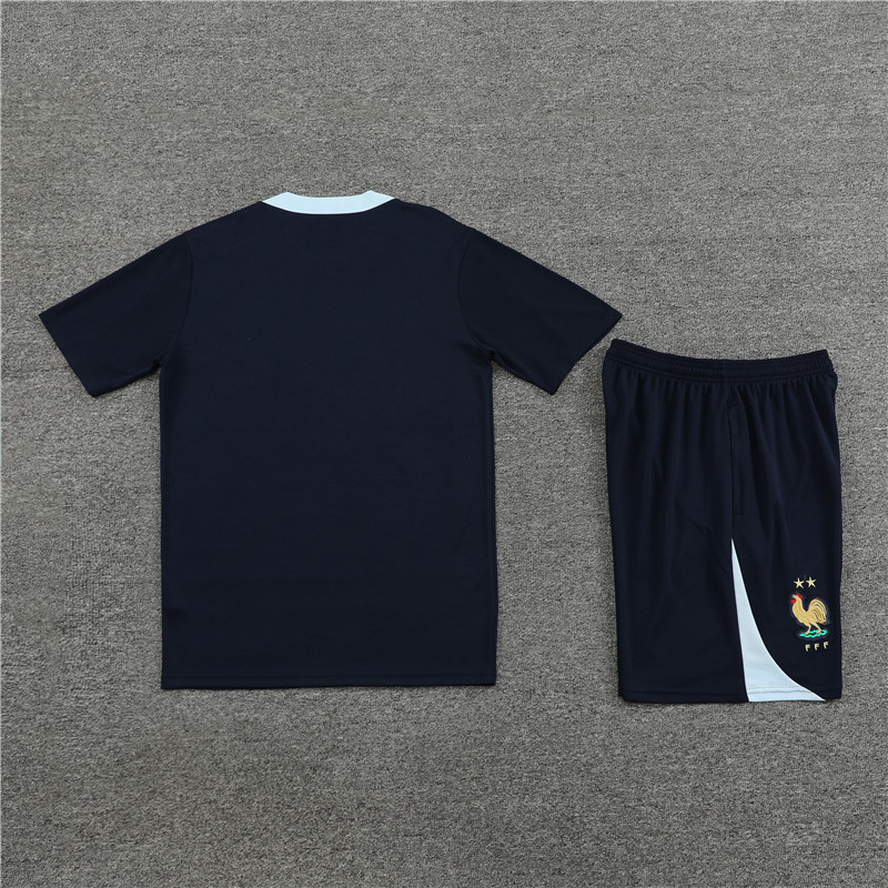 24-25 France Short Sleeve Training Suit/24-25短袖训练服法国宝蓝色