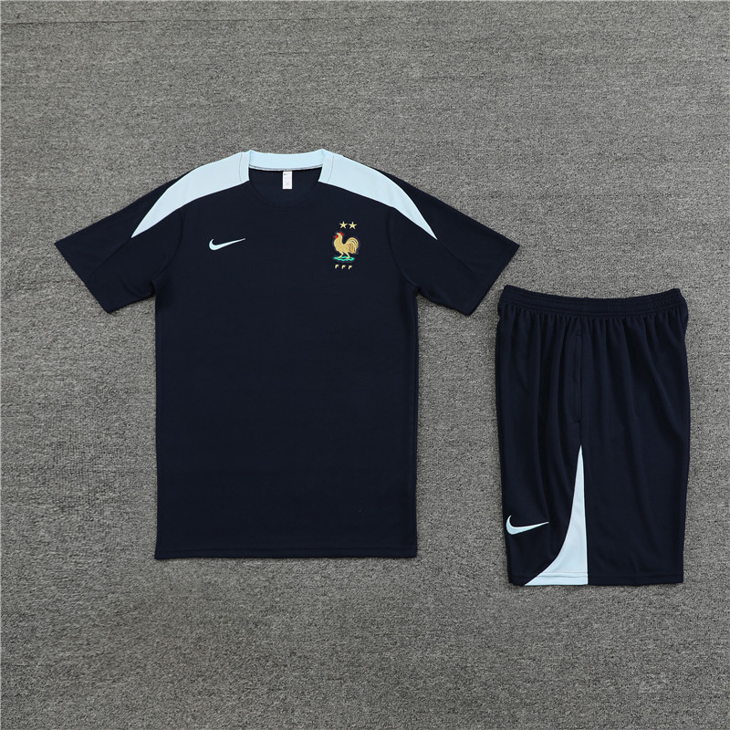 24-25 France Short Sleeve Training Suit/24-25短袖训练服法国宝蓝色