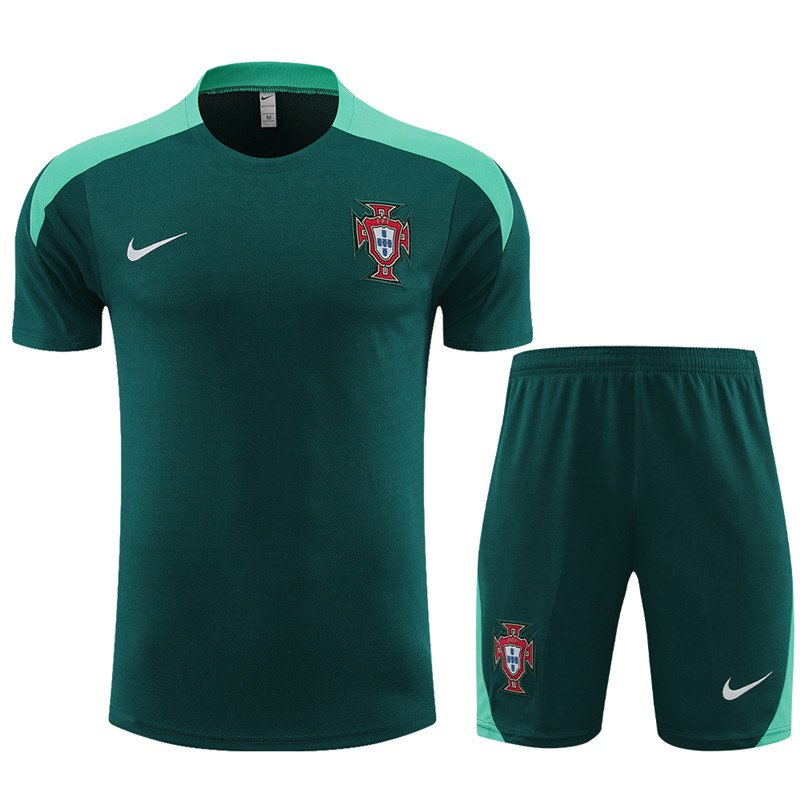 24-25 Portugal Short Sleeve Training Suit/24-25短袖训练服葡萄牙绿色
