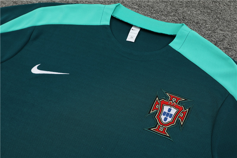 24-25 Portugal Short Sleeve Training Suit/24-25短袖训练服葡萄牙绿色