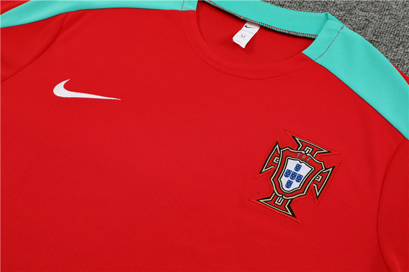 24-25 Portugal Short Sleeve Training Suit/24-25短袖训练服葡萄牙红色