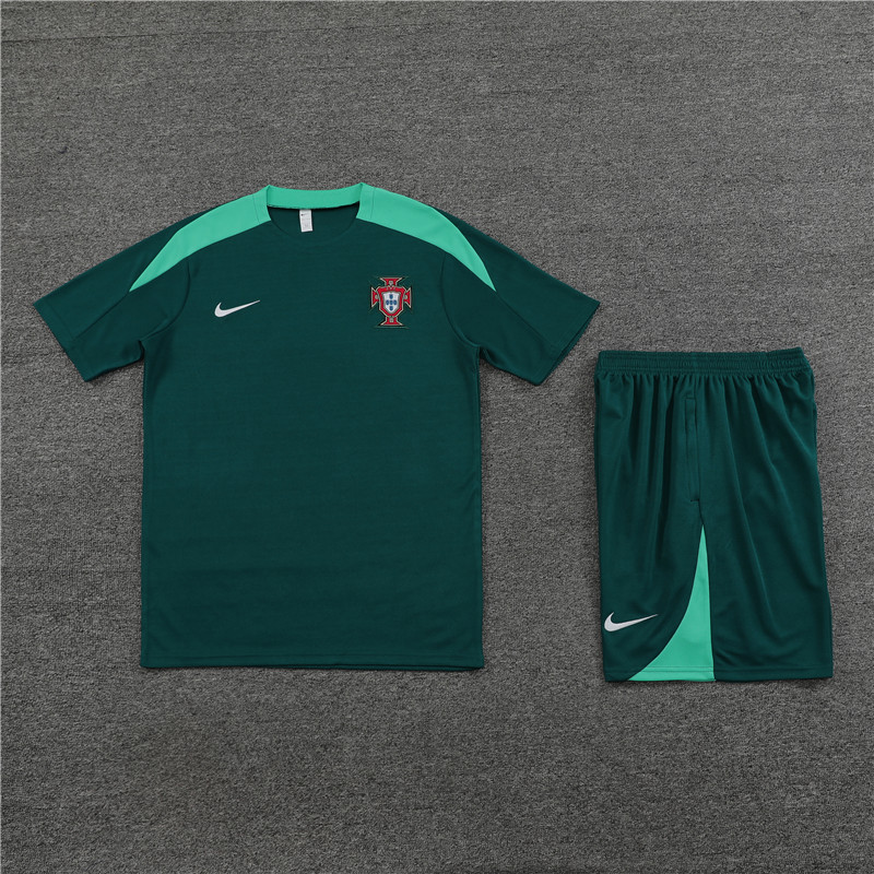 24-25 Portugal Short Sleeve Training Suit/24-25短袖训练服葡萄牙绿色