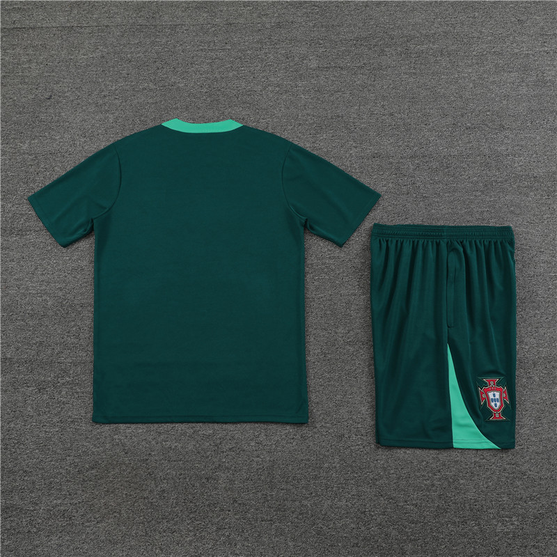 24-25 Portugal Short Sleeve Training Suit/24-25短袖训练服葡萄牙绿色