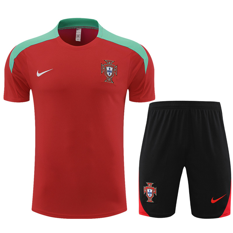 24-25 Portugal Short Sleeve Training Suit/24-25短袖训练服葡萄牙红色