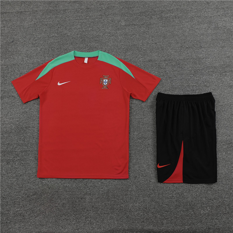 24-25 Portugal Short Sleeve Training Suit/24-25短袖训练服葡萄牙红色