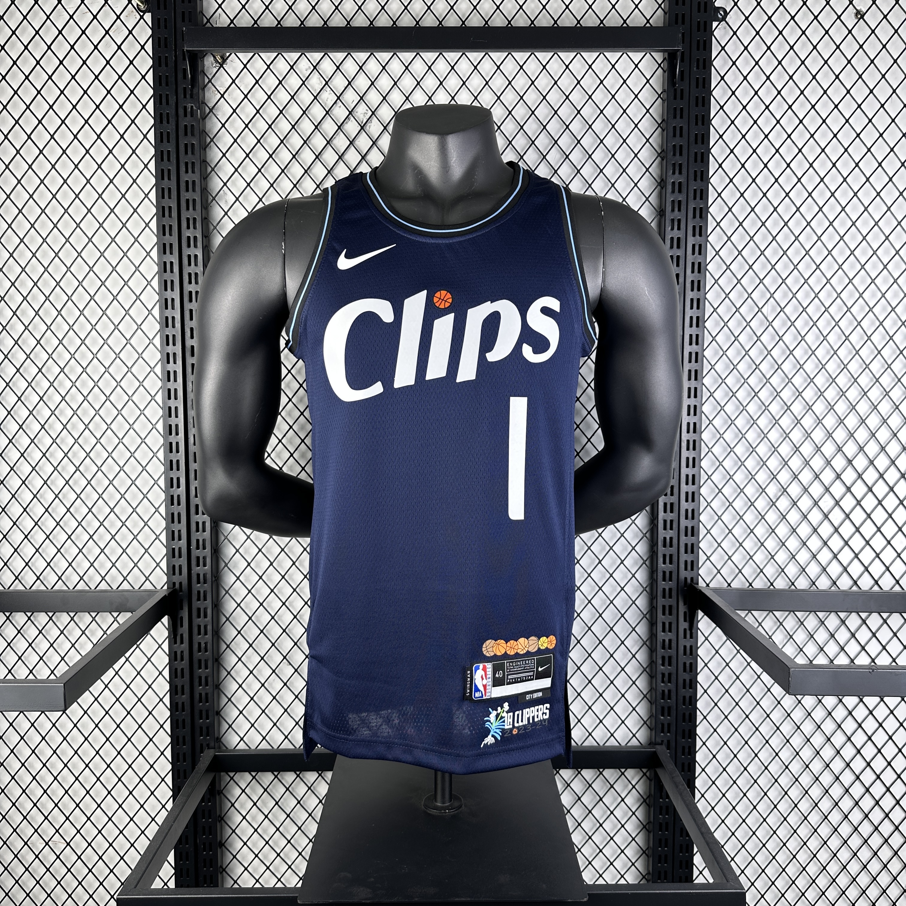 23-24 LA Clippers City Edition James Harden #1 Swingman NBA Jersey/24赛季快船队城市版1号哈登