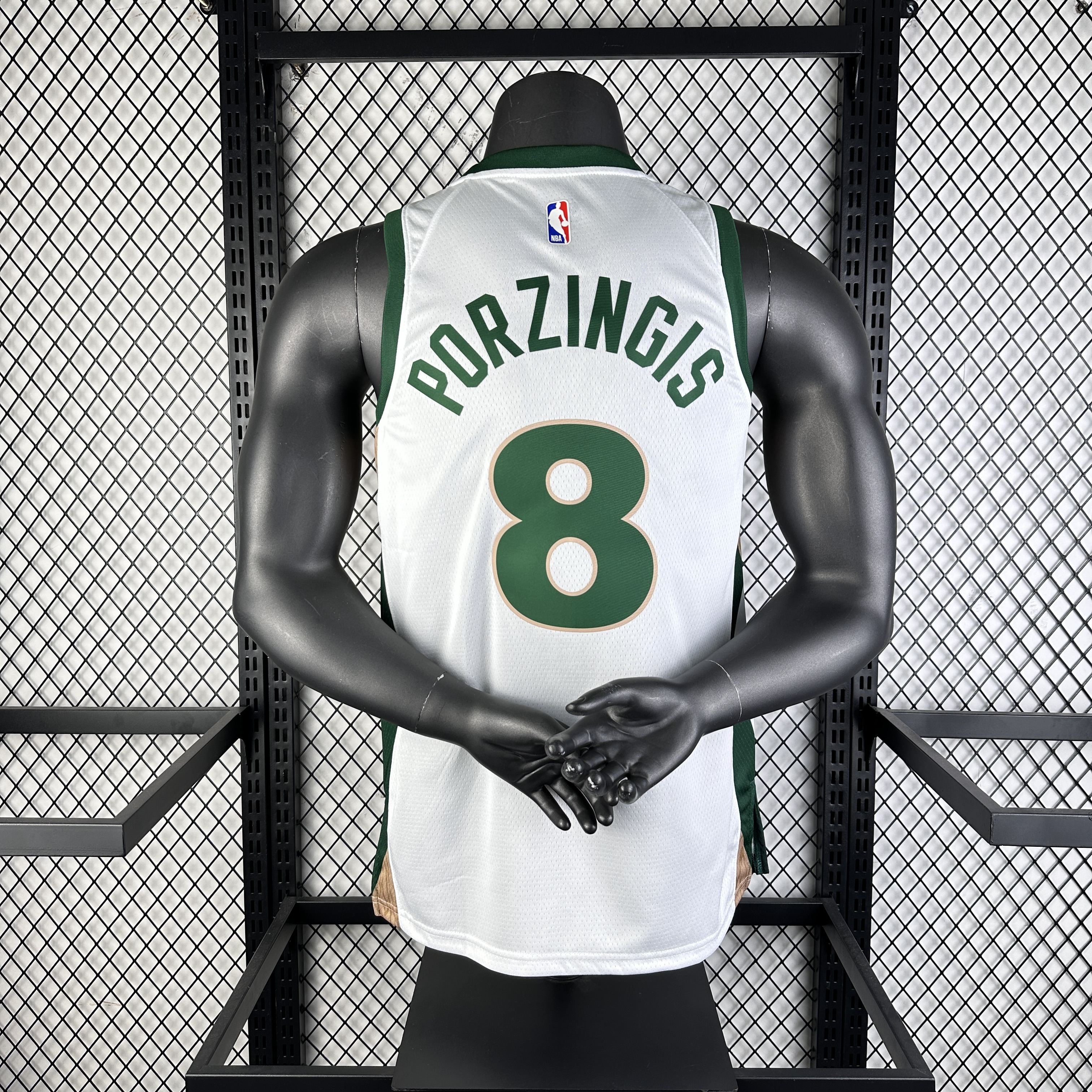 23-24 Boston Celtics City Edition Porzingis #8 NBA Swingman Jersey/24赛季凯尔特人城市版8号波尔津吉斯