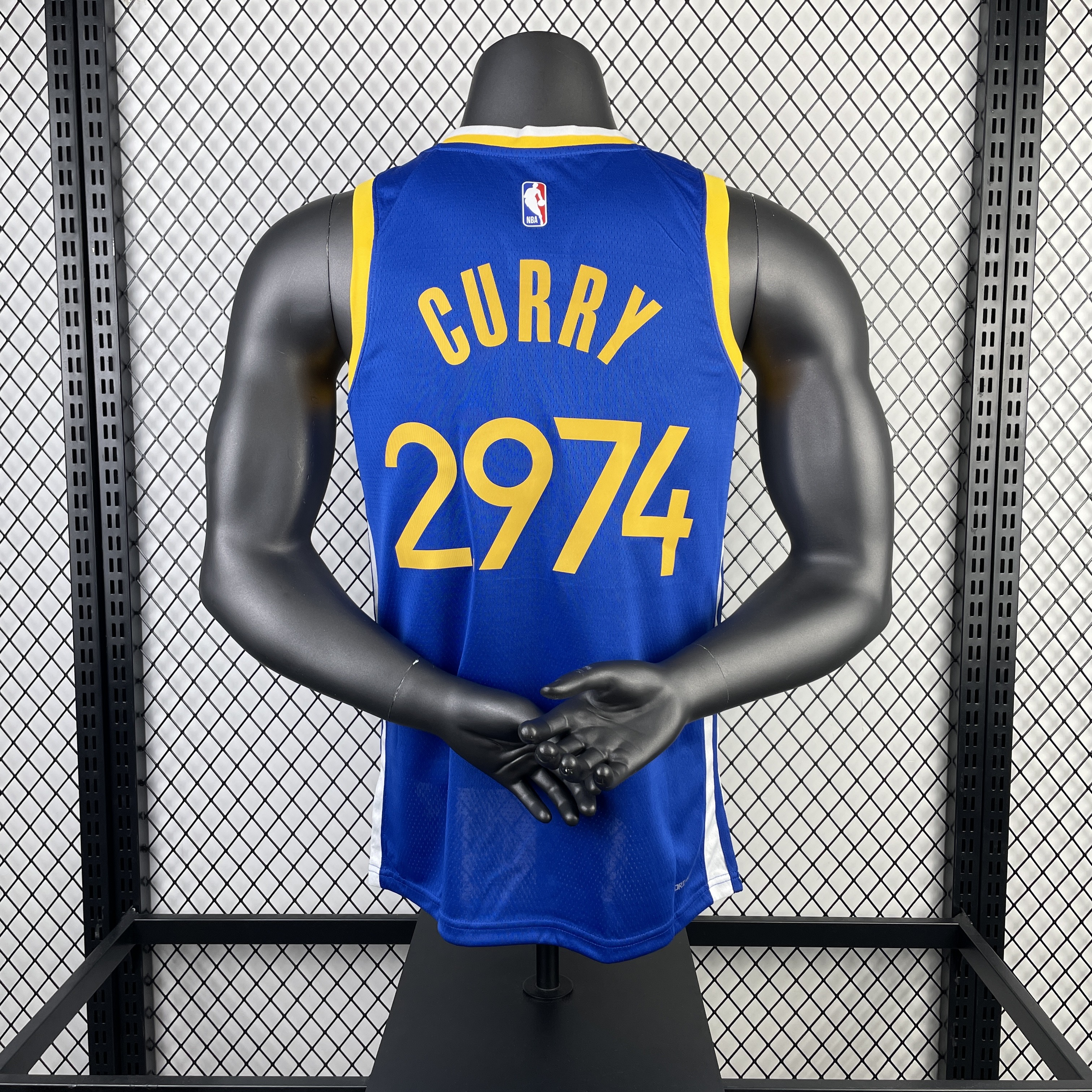 2023 Warriors Away Curry #2974 NBA Swingman Jersey/23赛季勇士队客场蓝色2974号