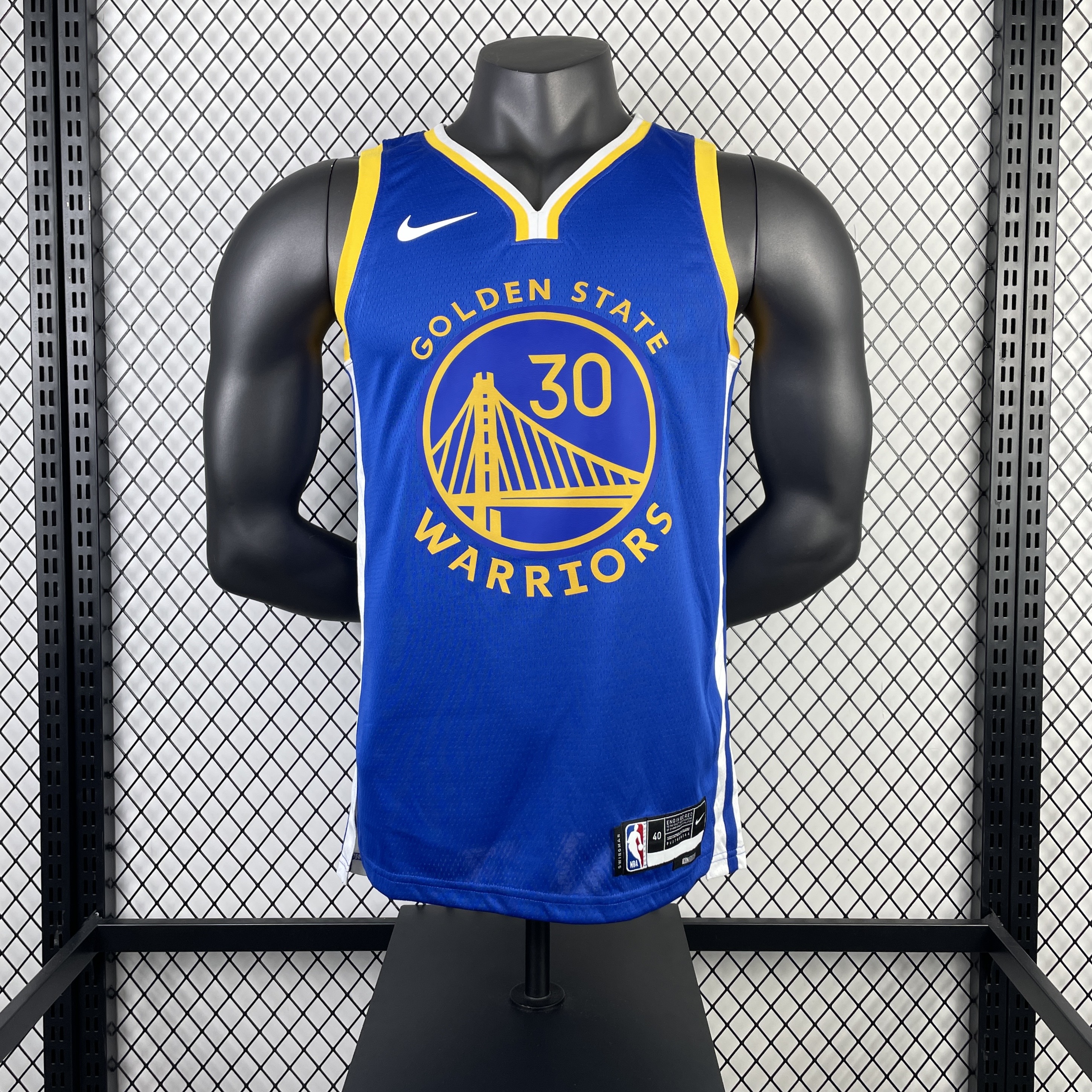 2023 Warriors Away Curry #2974 NBA Swingman Jersey/23赛季勇士队客场蓝色2974号