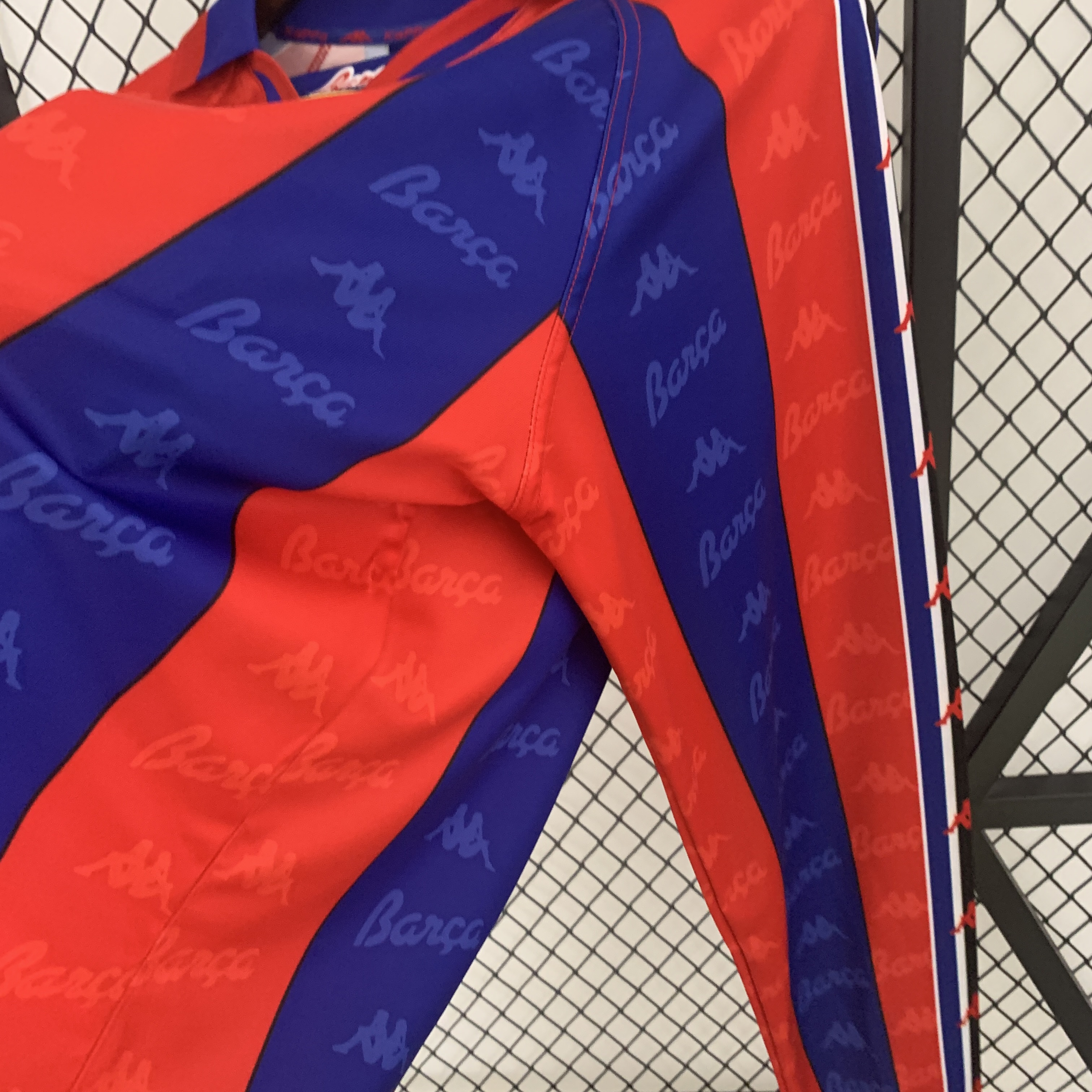 1996-97 Barcelona Home Long Sleeve Retro Jersey/96-97巴萨主场长袖