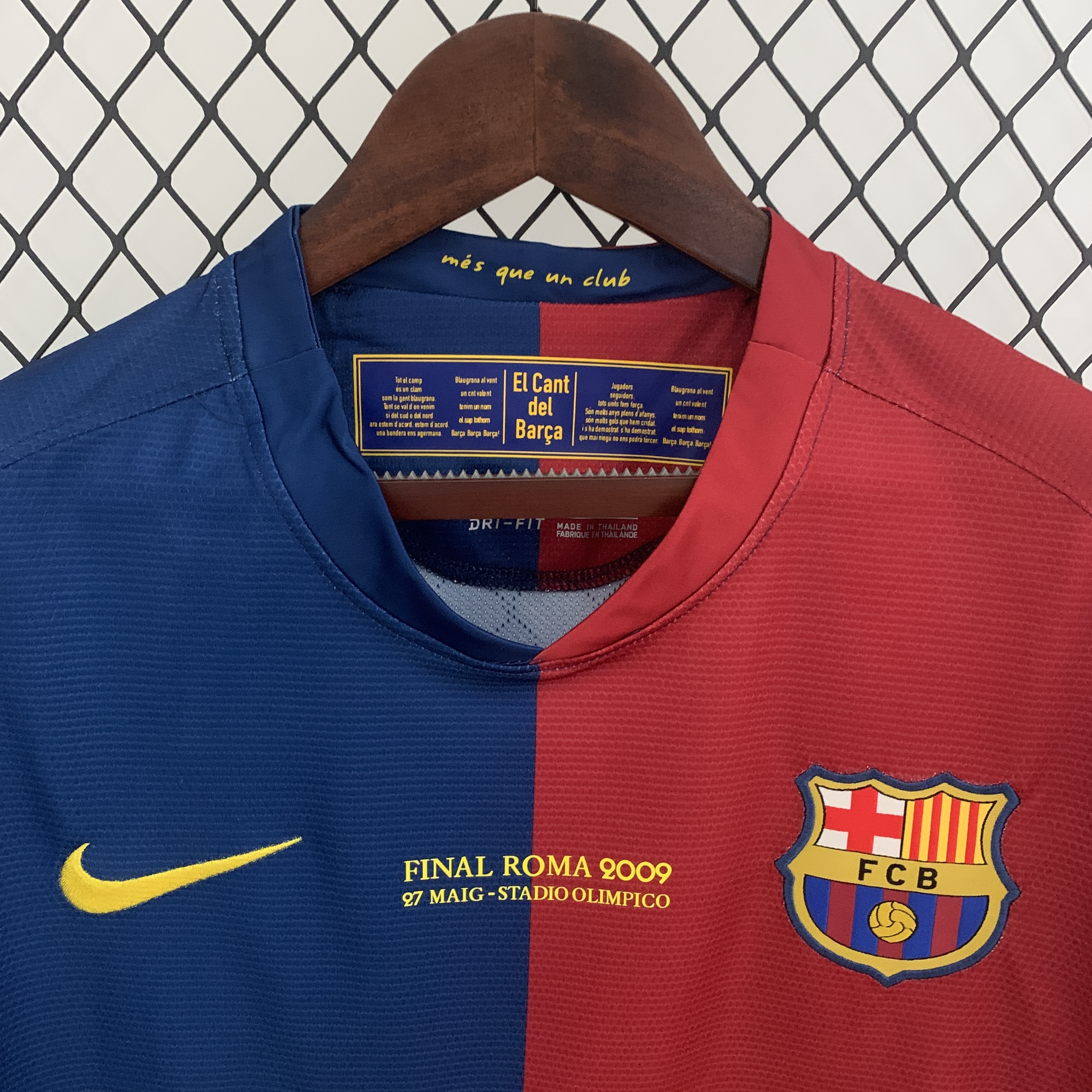 2008-09 Barcelona Champions League Home Long Sleeve Retro Jersey/08-09巴萨欧冠主场长袖