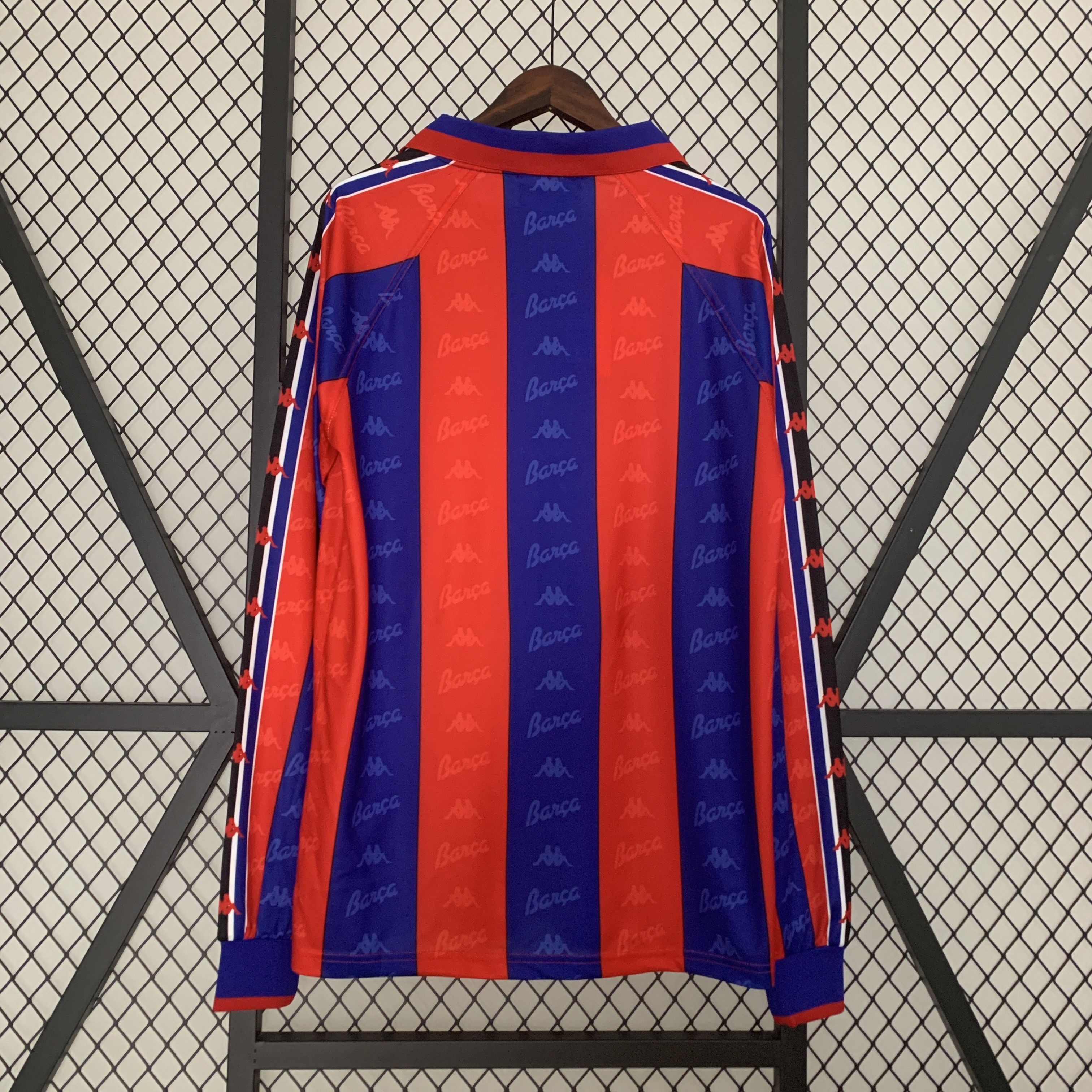 1996-97 Barcelona Home Long Sleeve Retro Jersey/96-97巴萨主场长袖