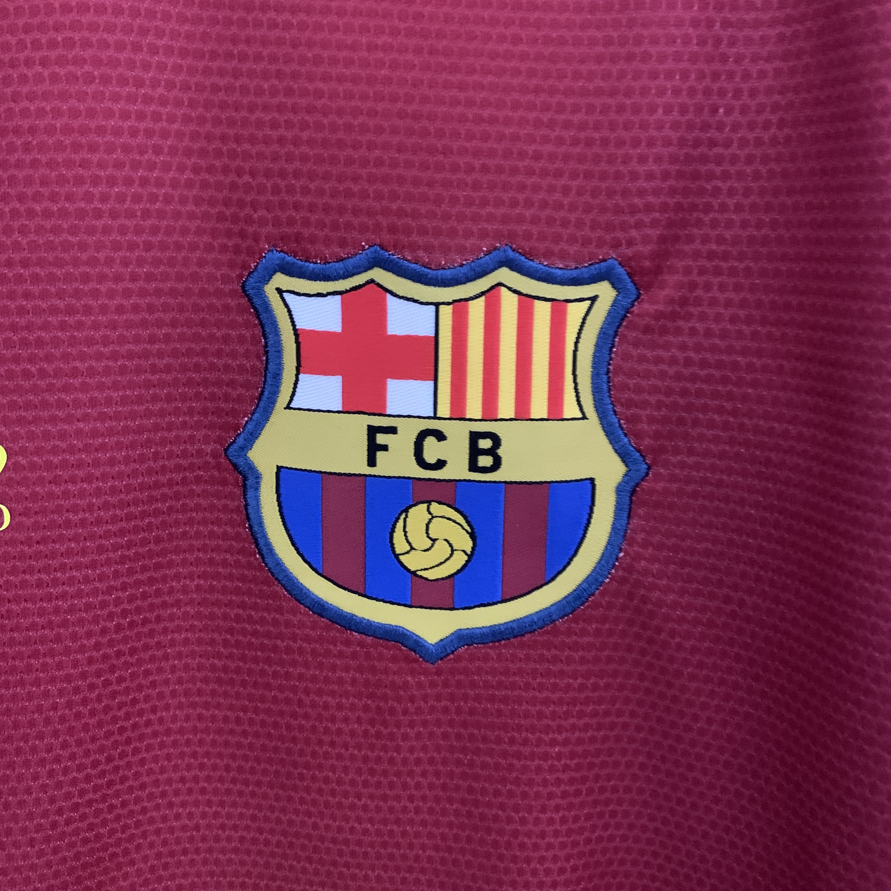 2008-09 Barcelona Champions League Home Long Sleeve Retro Jersey/08-09巴萨欧冠主场长袖