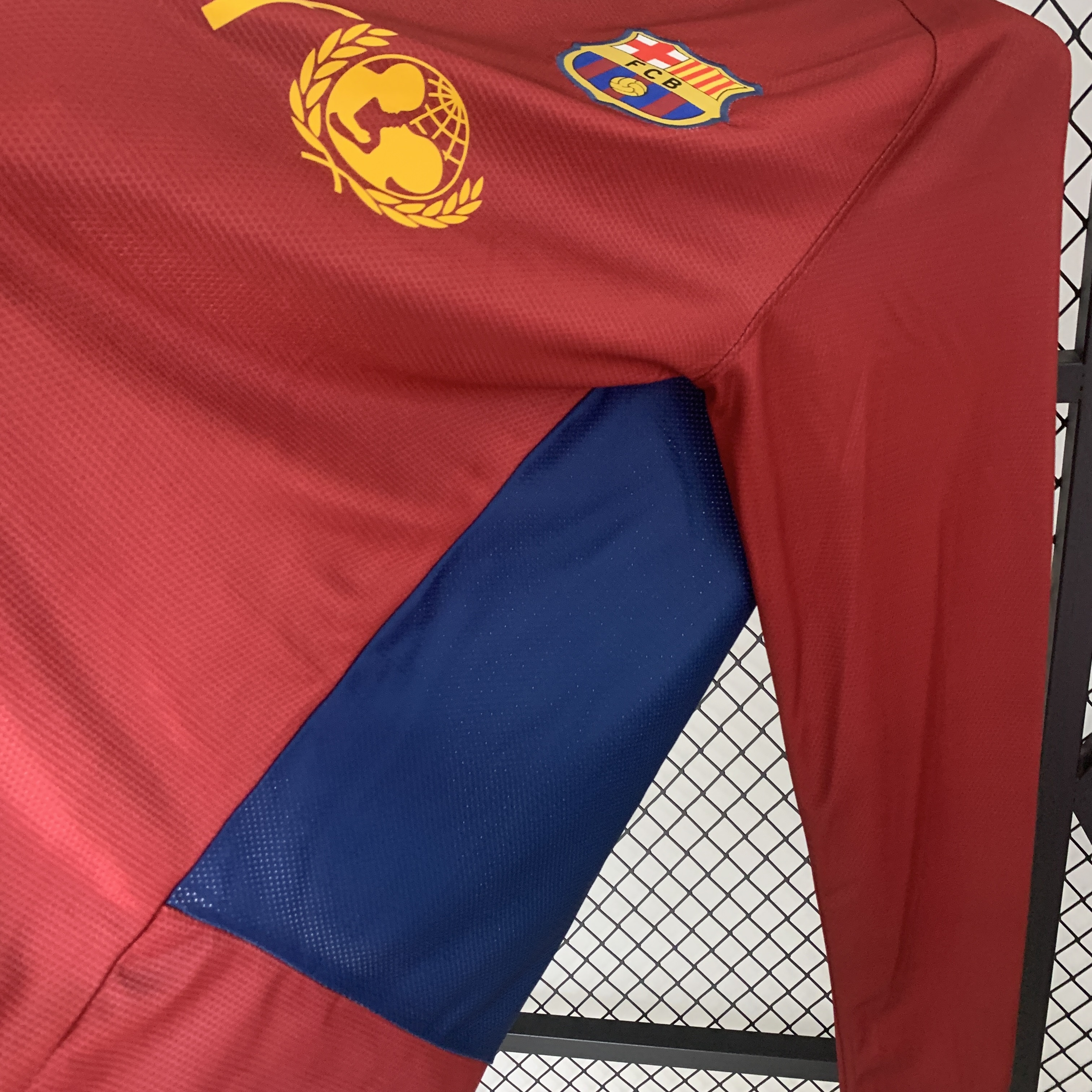 2008-09 Barcelona Champions League Home Long Sleeve Retro Jersey/08-09巴萨欧冠主场长袖