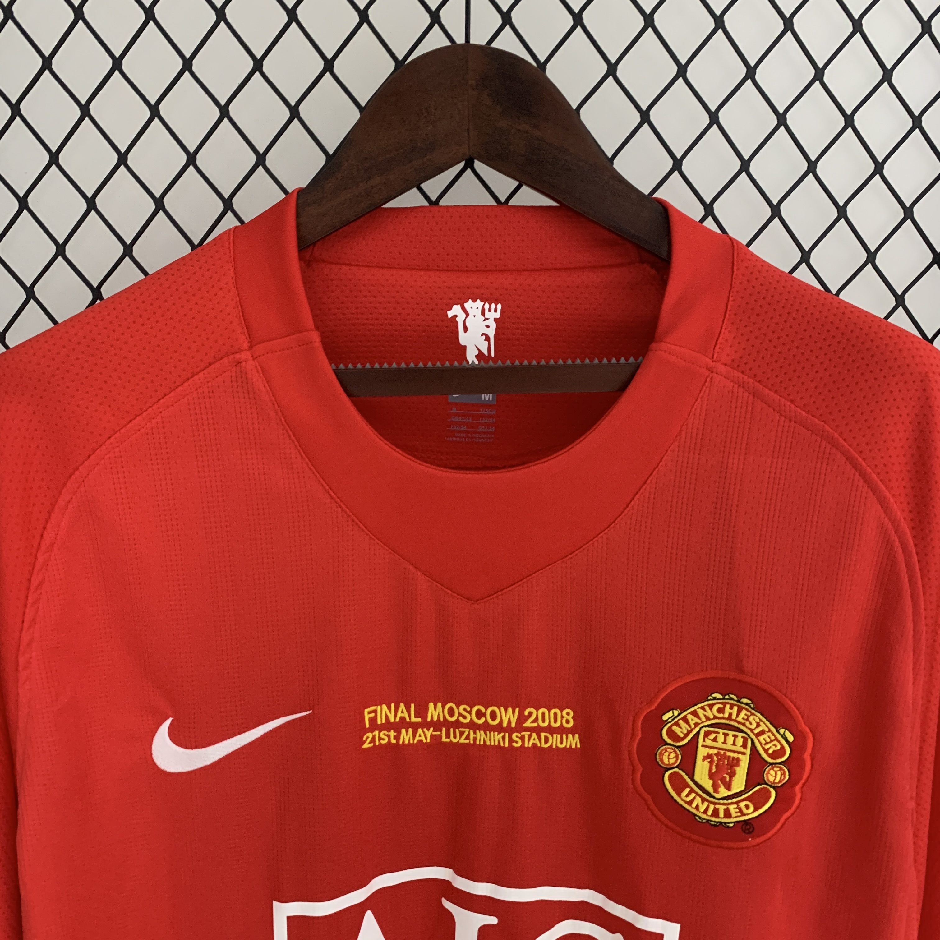 2007-08 Manchester United Home UCL Version Long Sleeve Retro Jersey/07-08曼联主场长袖欧冠版