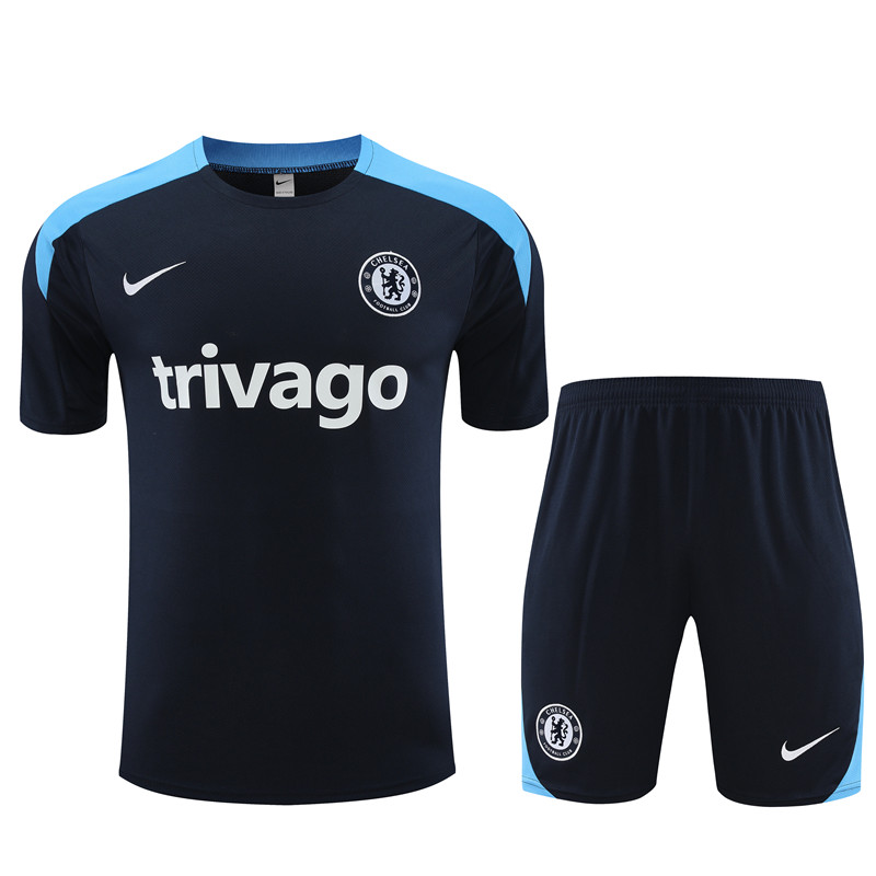 24-25 Chelsea Short Sleeve Training Suit/24-25短袖训练服切尔西宝蓝色