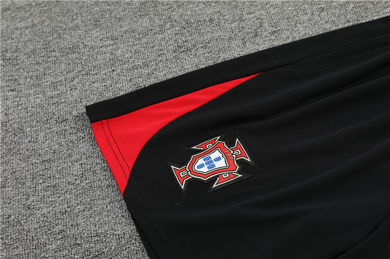 24-25 Portugal Short Sleeve Training Suit/24-25短袖训练服葡萄牙黑色