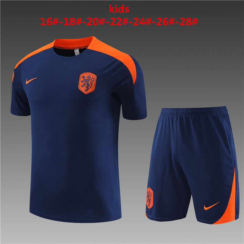 24-25 Netherlands Short Sleeve Training Suit/24-25短袖训练服荷兰宝蓝色