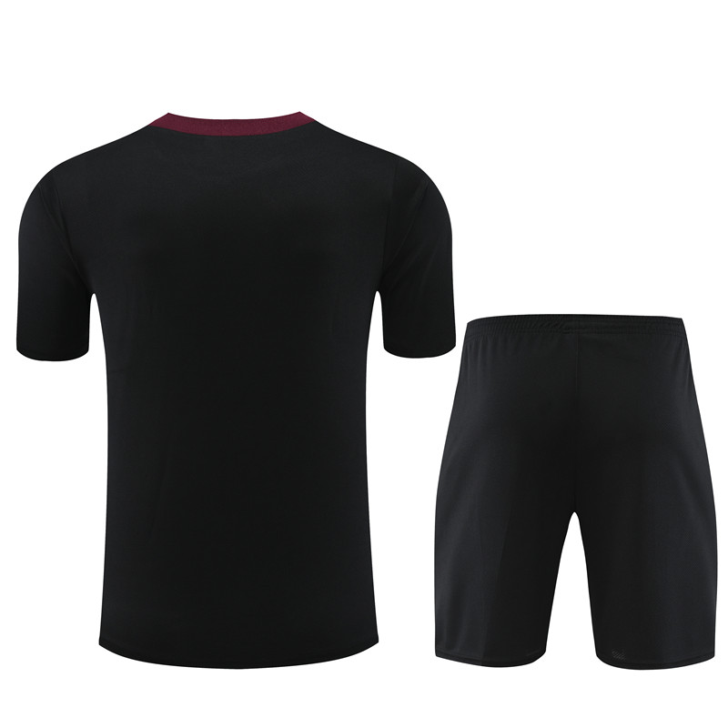 24-25 PSG Short Sleeve Training Suit/24-25短袖训练服PSG巴黎黑色