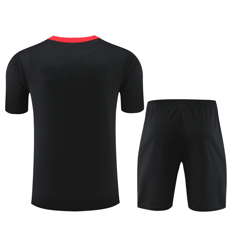 24-25 Portugal Short Sleeve Training Suit/24-25短袖训练服葡萄牙黑色