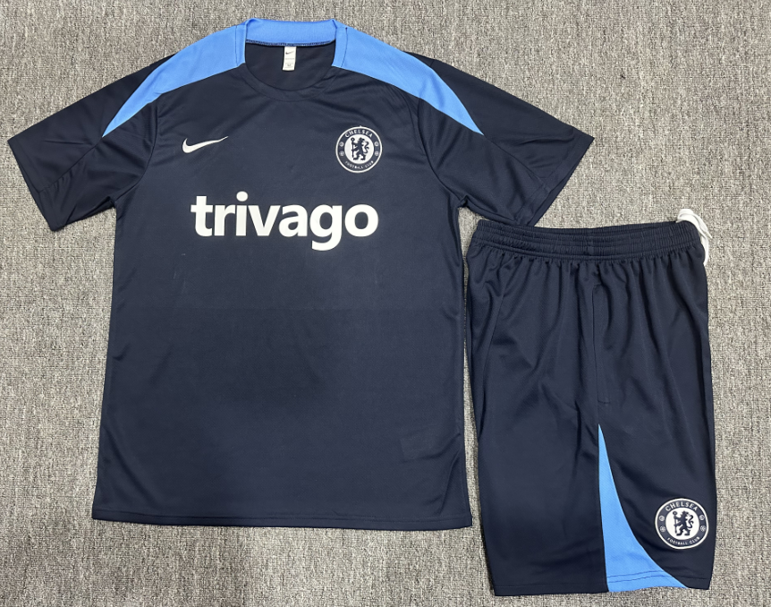24-25 Chelsea Short Sleeve Training Suit/24-25短袖训练服切尔西宝蓝色