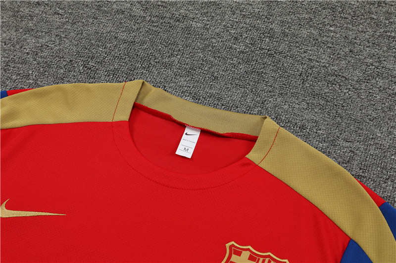 24-25 Barcelona Short Sleeve Training Suit/24-25短袖训练服巴萨红色