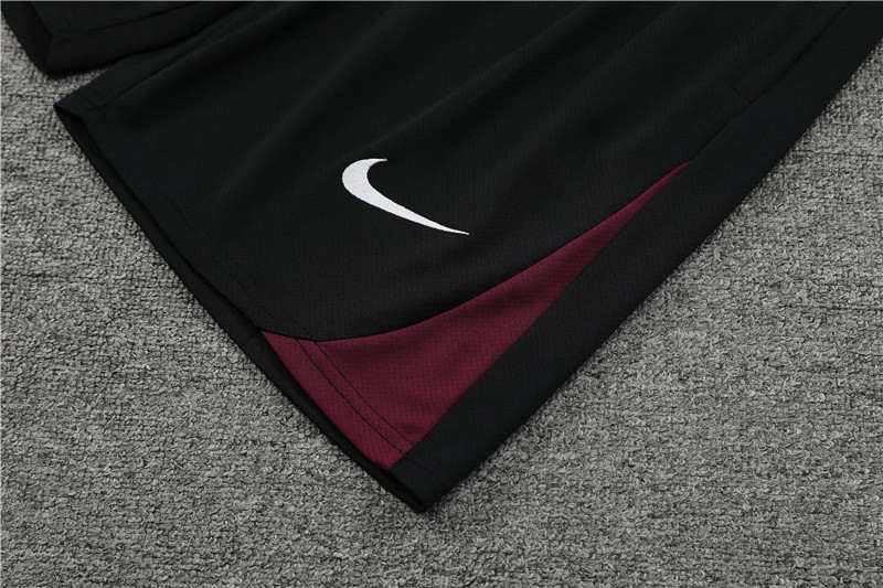 24-25 PSG Short Sleeve Training Suit/24-25短袖训练服PSG巴黎黑色