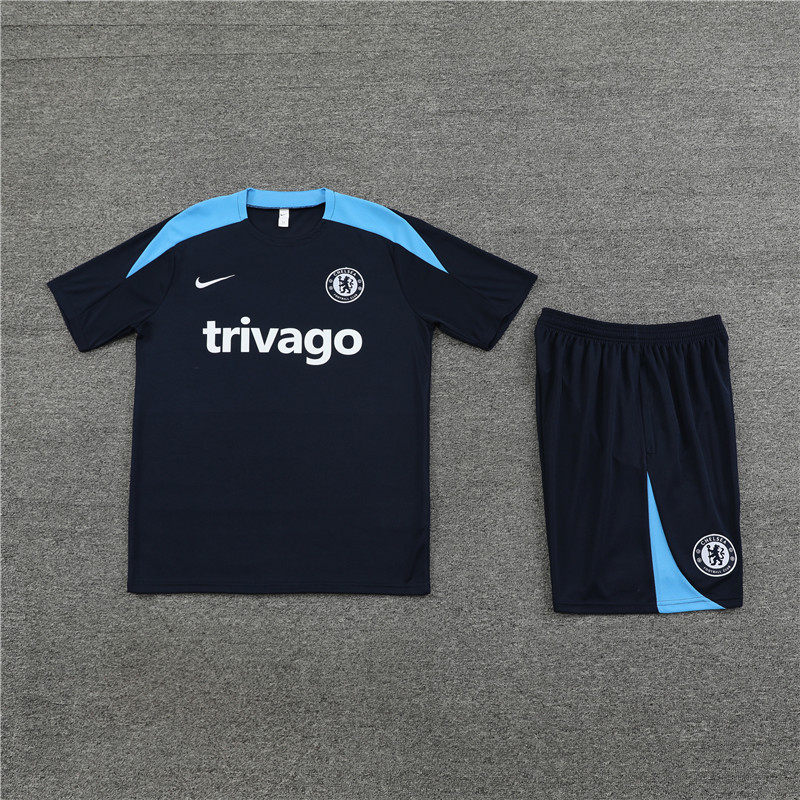 24-25 Chelsea Short Sleeve Training Suit/24-25短袖训练服切尔西宝蓝色