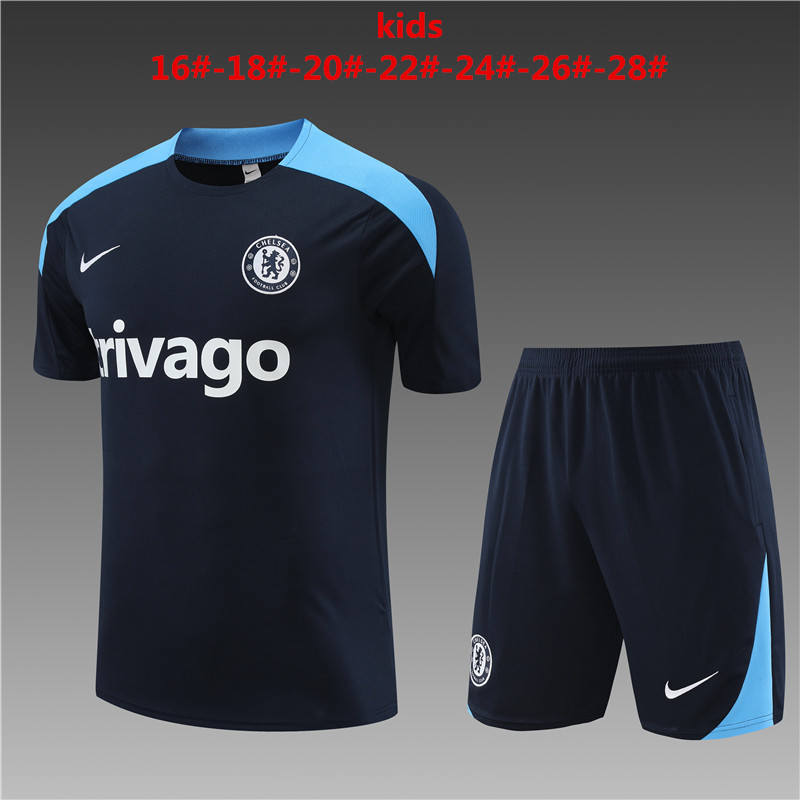 24-25 Chelsea Short Sleeve Training Suit/24-25短袖训练服切尔西宝蓝色