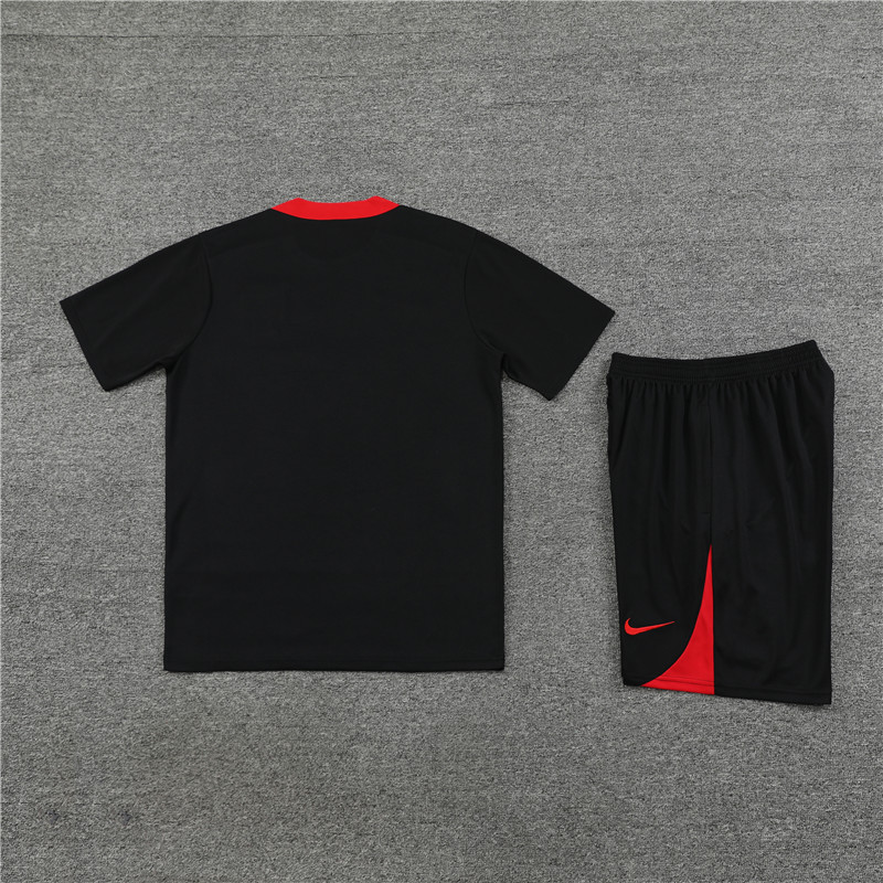 24-25 Portugal Short Sleeve Training Suit/24-25短袖训练服葡萄牙黑色