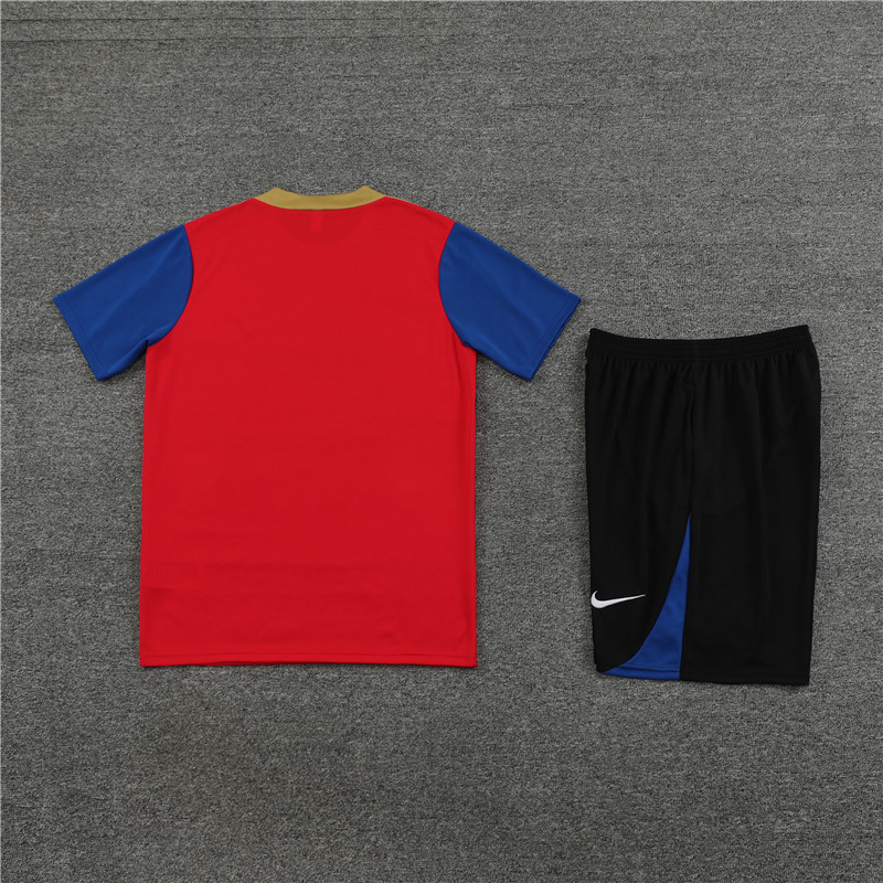 24-25 Barcelona Short Sleeve Training Suit/24-25短袖训练服巴萨红色