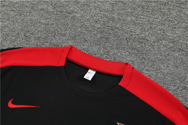 24-25 Portugal Short Sleeve Training Suit/24-25短袖训练服葡萄牙黑色