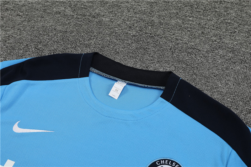 24-25 Chelsea Short Sleeve Training Suit/24-25短袖训练服切尔西浅兰色