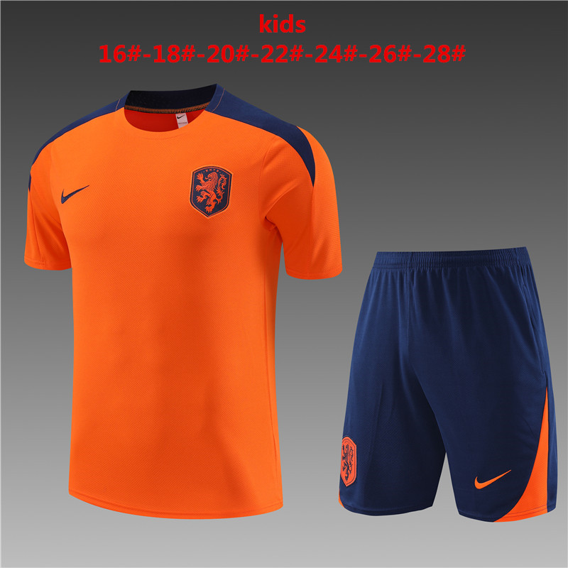 24-25 Netherlands Short Sleeve Training Suit/24-25短袖训练服荷兰橙色