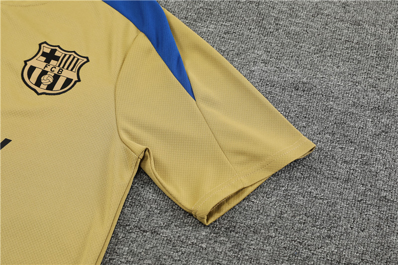 24-25 Barcelona Short Sleeve Training Suit/24-25短袖训练服巴萨金色