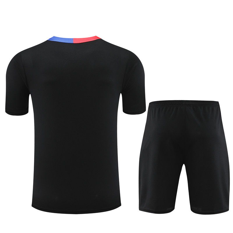 24-25 Barcelona Short Sleeve Training Suit/24-25短袖训练服巴萨黑色