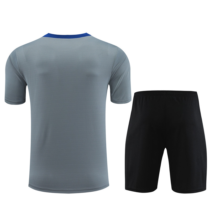 24-25 Inter Milan Short Sleeve Training Suit/24-25短袖训练服国米灰色