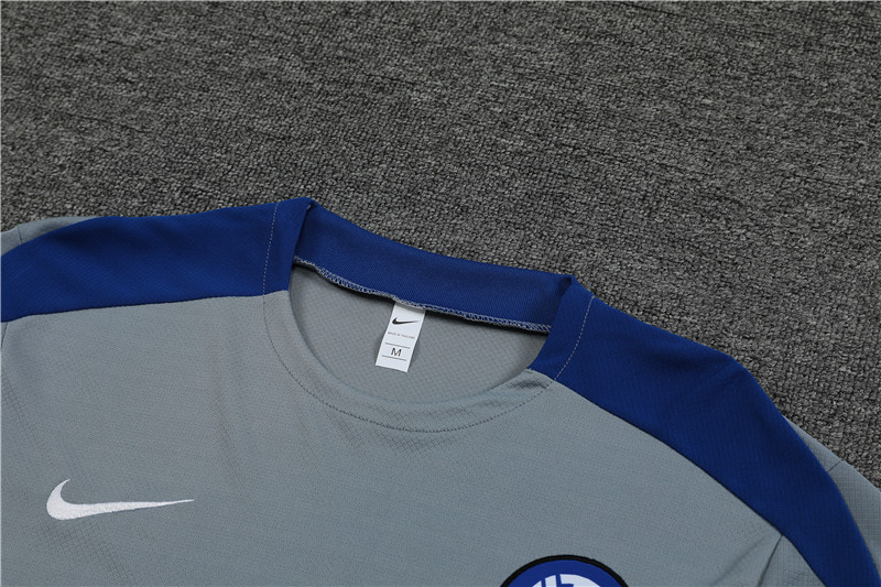 24-25 Inter Milan Short Sleeve Training Suit/24-25短袖训练服国米灰色