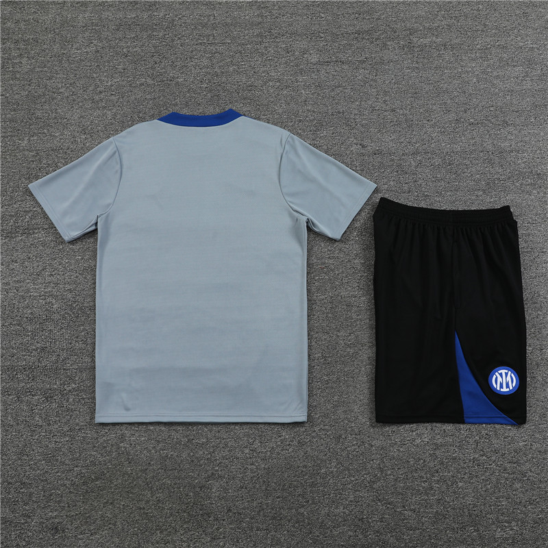 24-25 Inter Milan Short Sleeve Training Suit/24-25短袖训练服国米灰色