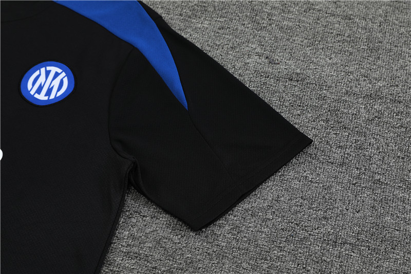 24-25 Inter Milan Short Sleeve Training Suit/24-25短袖训练服国米黑色