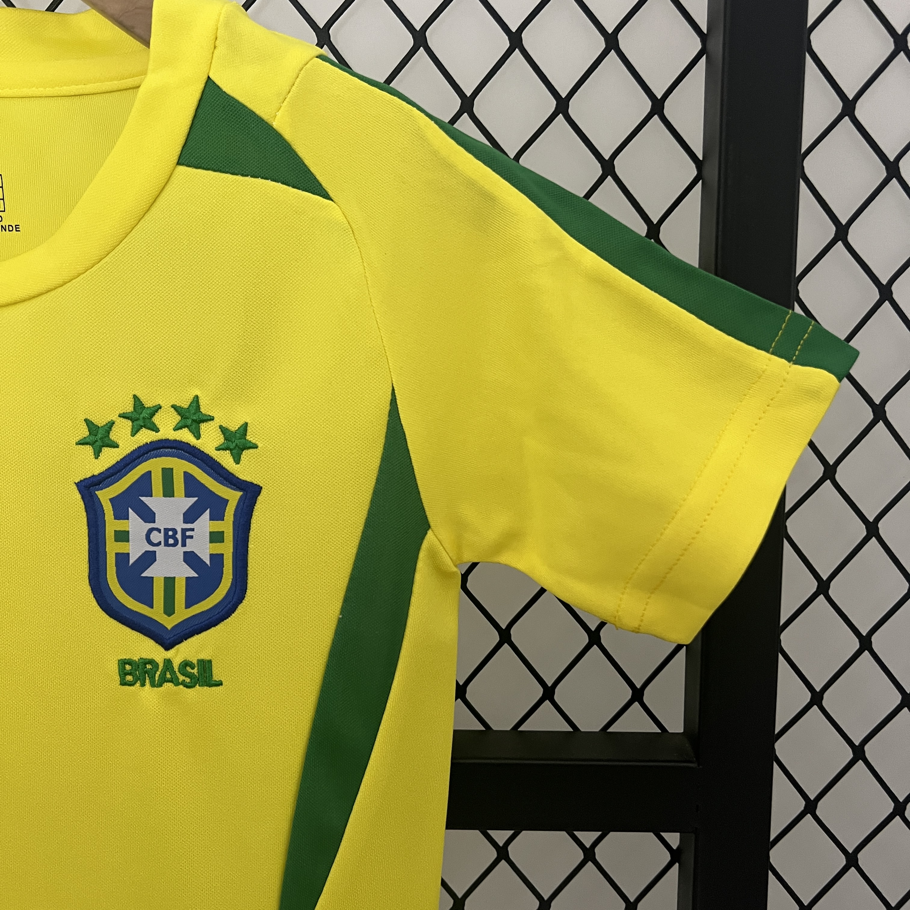 Retro 2002 Brazil Home Kids Kit/2002巴西主场童装
