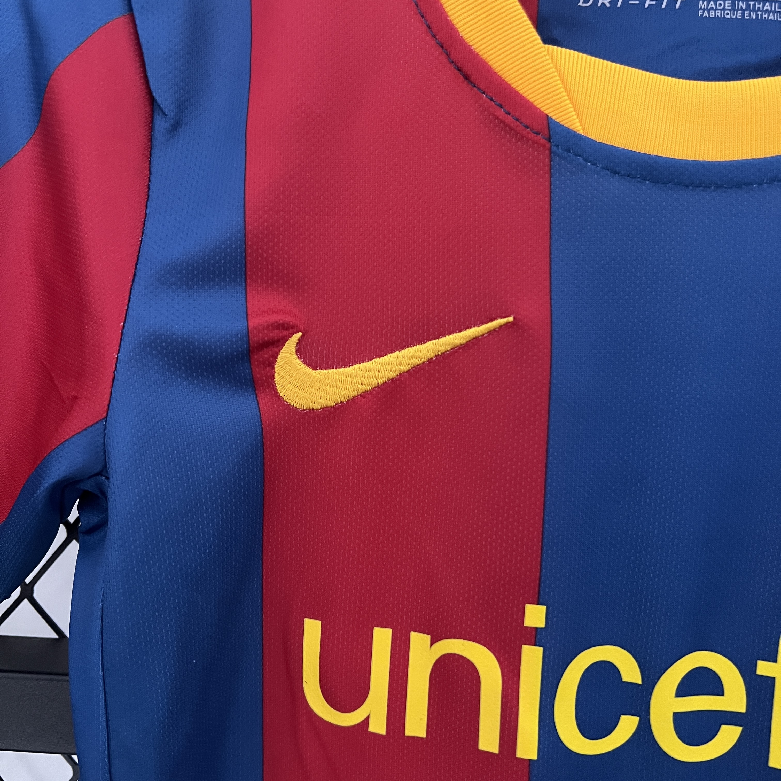 Retro10-11 Barcelona Home Kids Kit/10-11巴萨主场童装