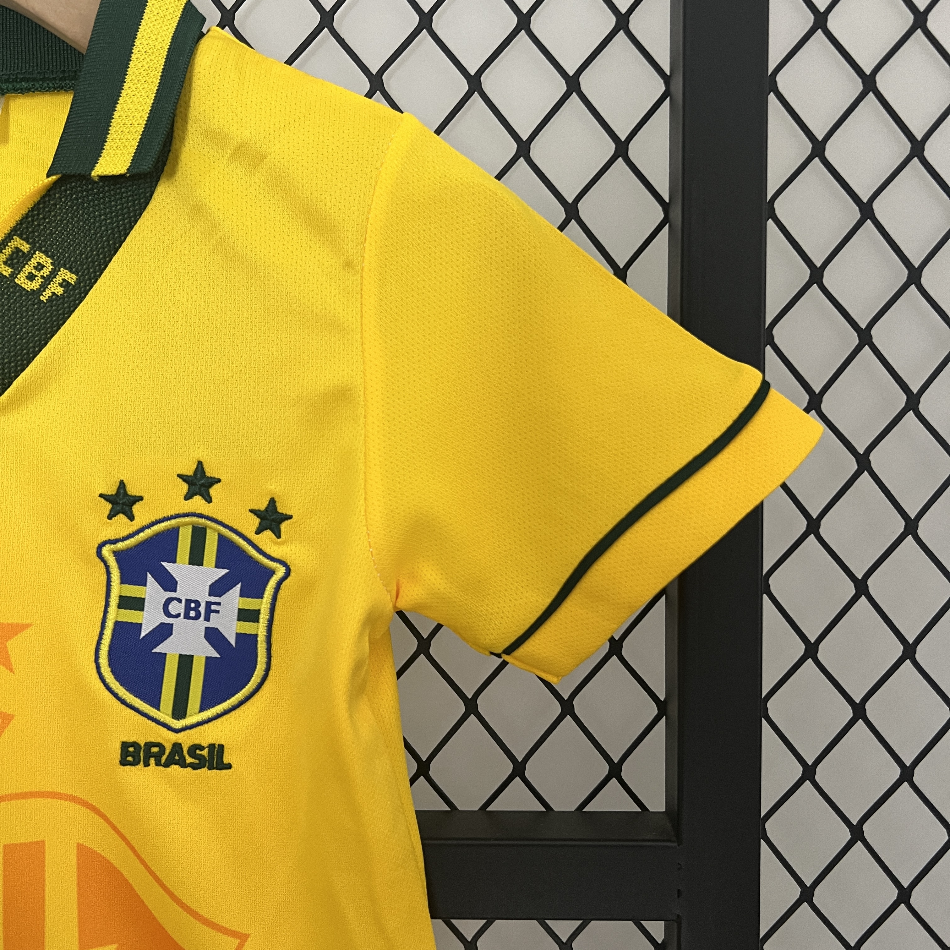 Retro 93-94 Brazil Home Kids Kit/93-94巴西主场童装