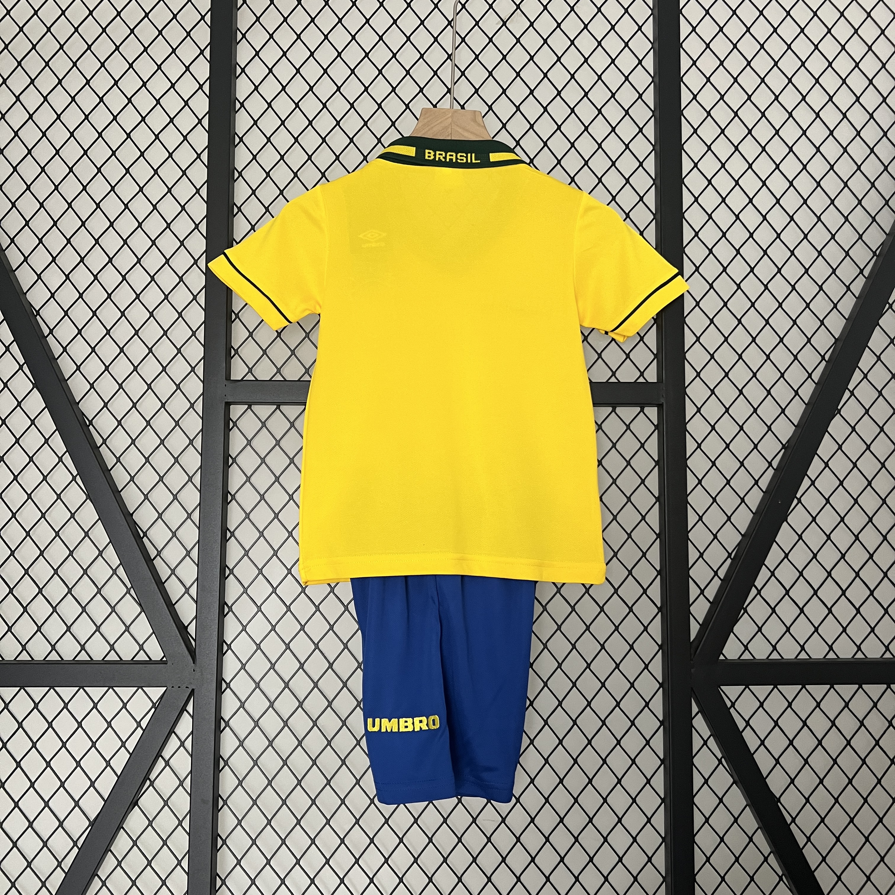 Retro 93-94 Brazil Home Kids Kit/93-94巴西主场童装