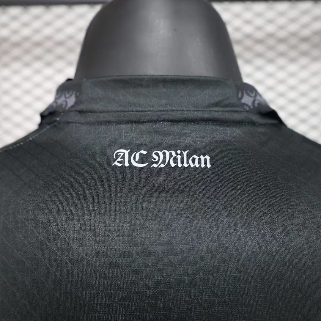 24-25 AC Milan Special Player Jersey/24-25AC联名款特别黑色球员版